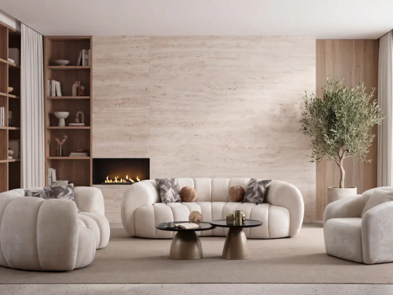 Loft Ivory Curved Sofa 97'' & Loveseat 86''